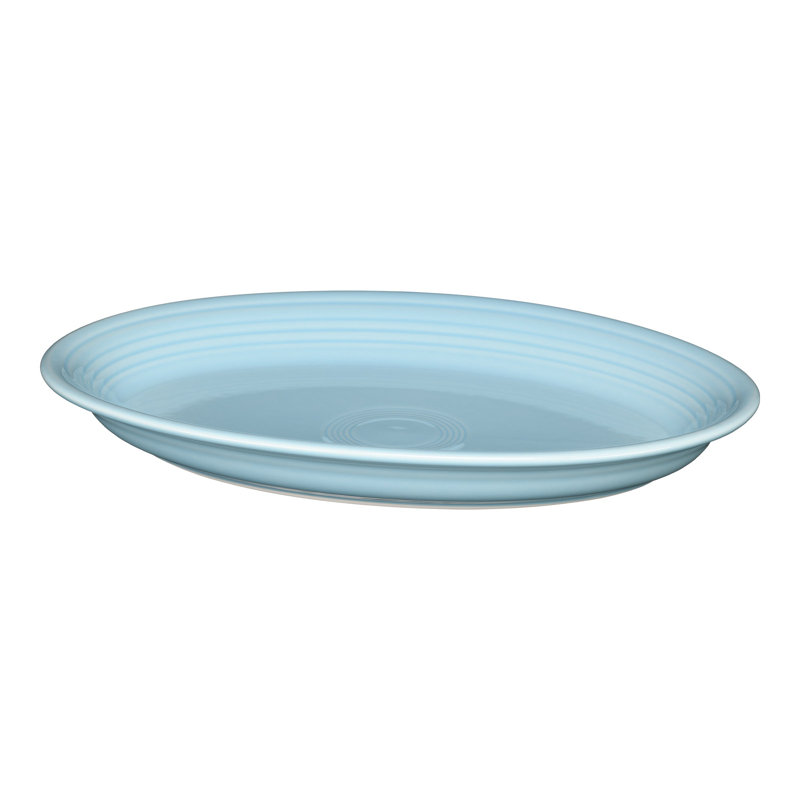 Plat de service ovale Fiesta Serveware,  H 1,25 po x l 6,75 po x L 9,63 po, Ciel