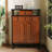 Walnut Solid Wood Shoe Storage Bench