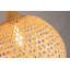 Luminaire suspendu en osier de style rotin naturel 16 po en osier avec finition laiton