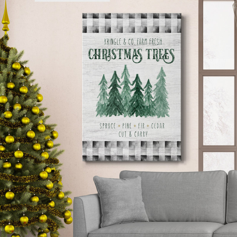 " Kringle & Co Trees ", 27" H x 18" W x 1" D