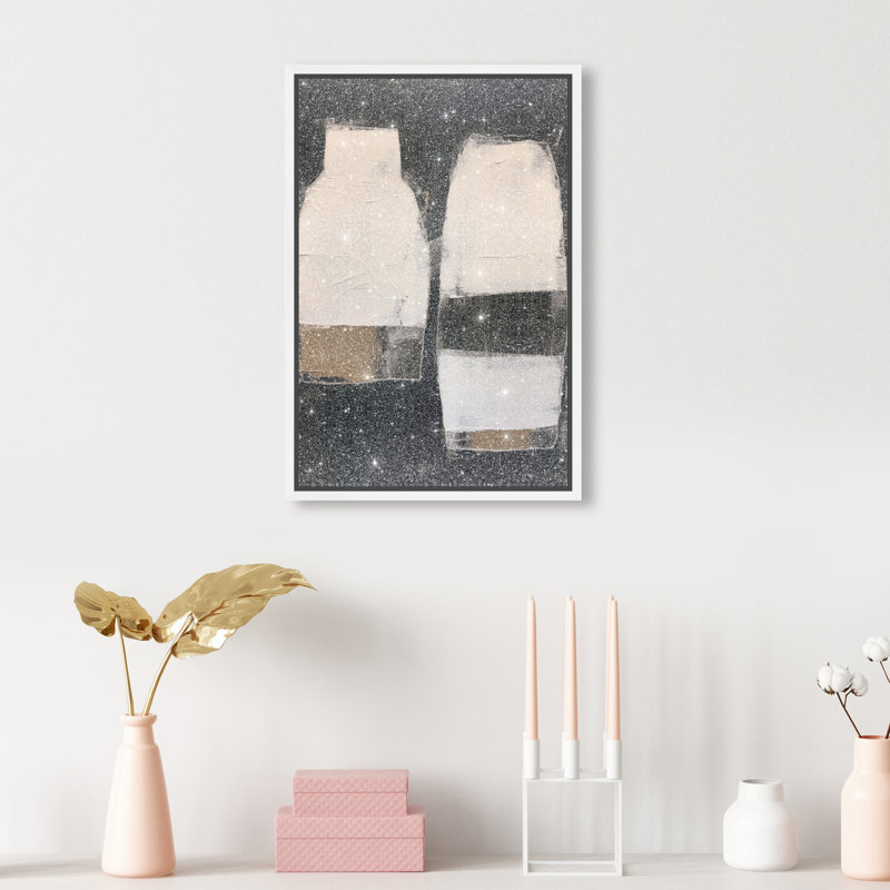Silent Eruption Canvas Abstract Print by Oliver Gal, Black Frame, 10 x 15, 16"H x 11"W, White Frame