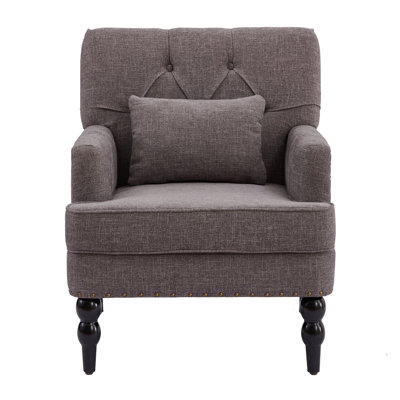 HIMO 29" W Tufted Armchair with Nailhead Trim 