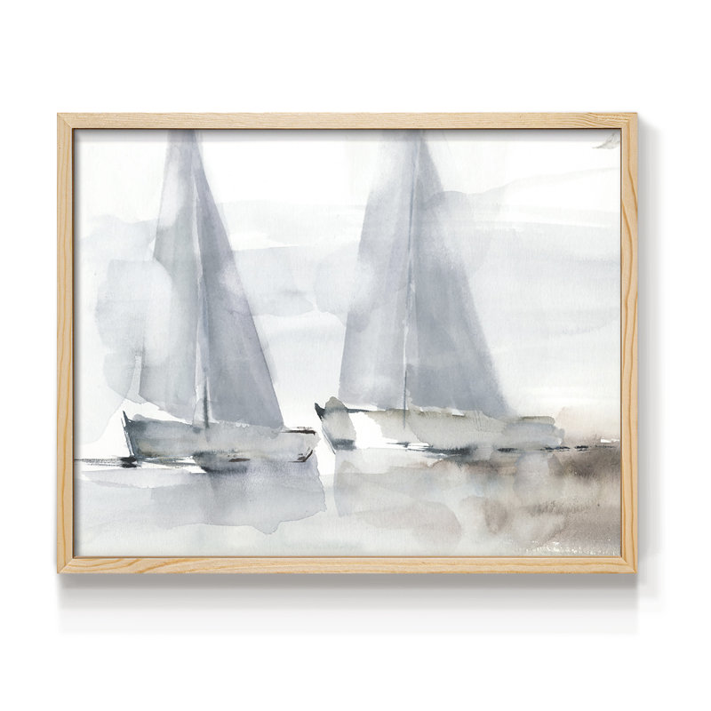 Misty Sails I - Reproduction encadrée - réarmable, Naturel, H 22 po x l 28 po