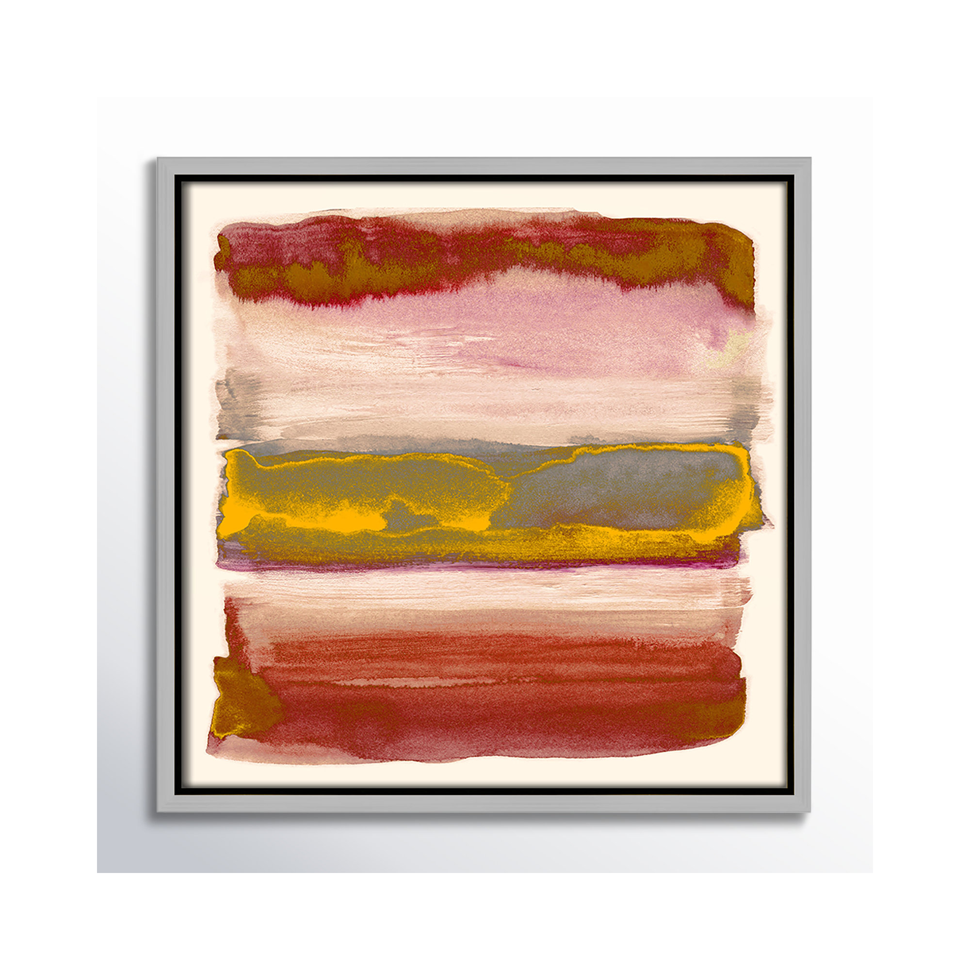 Yellow Sky II Print by Nan, Silver, 13.5" H x 13.5" W