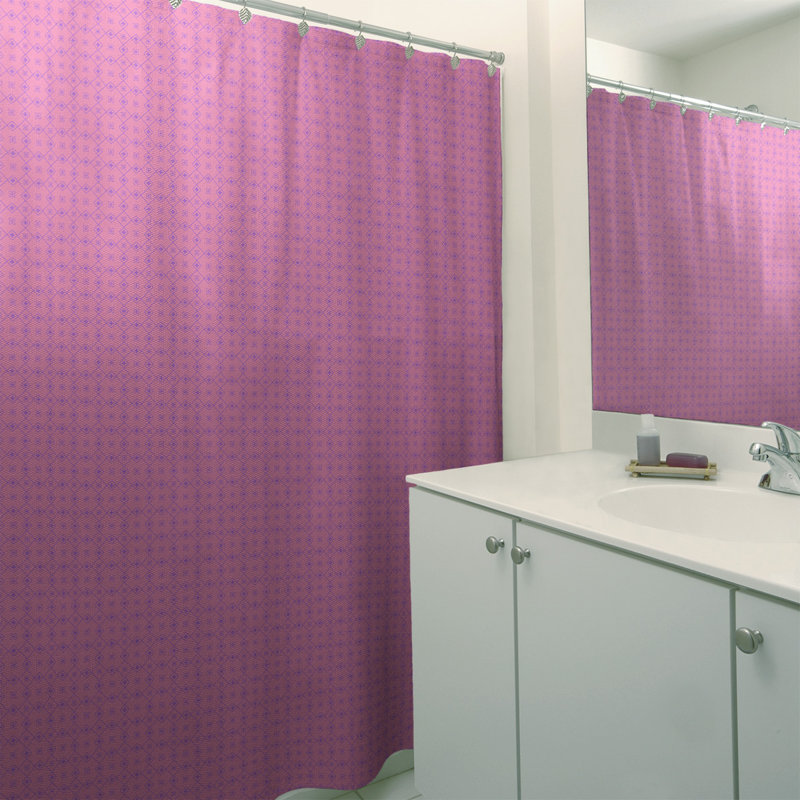 Rideau de douche simple Katelyn Elizabeth, Rose / Mauve
