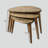 Solid Wood 3 Legs Nesting Tables -Walnut