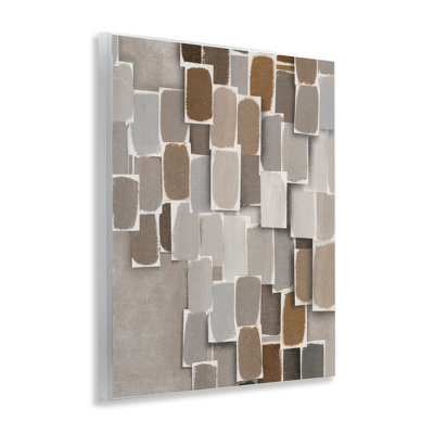 Plaque murale Layered Neutral Blocked Shapes, design par Emma Peal