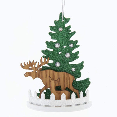 6'' Wood Hanging Figurine Ornament
