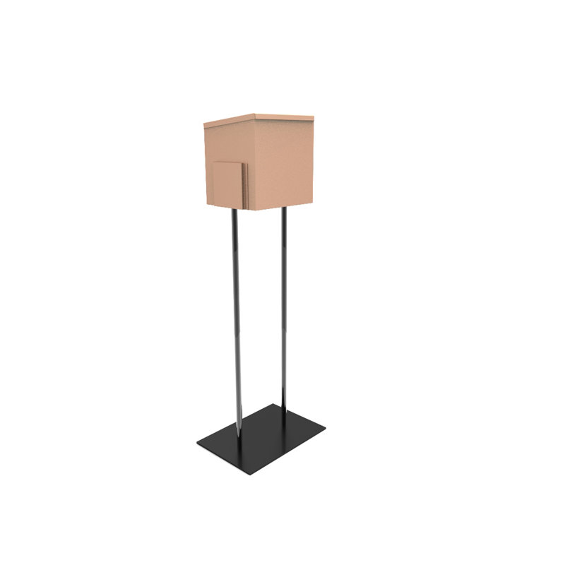 Boîte à idées en métal avec support, Beige