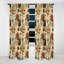 Motif rétro boho rétro - rideau boho abstrait - rideau occultant abstrait - 1 panneaux-107555951
