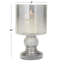 Lampe ouragan pilier en verre tourné à la main de style noir avec finition en verre fumé-91857828-91857827