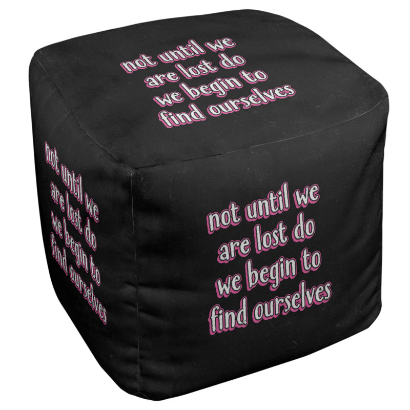 Upholstered Ottoman, Pink, 13" H x 13" W x 13" D
