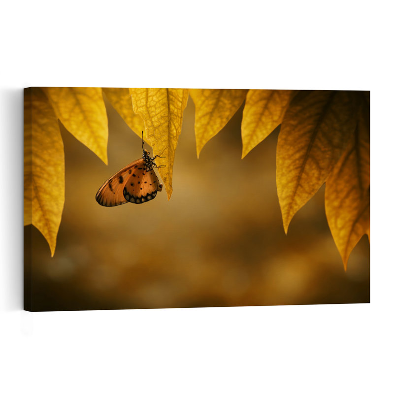 Delicate Autumn Butterfly Delicate Peaceful Serene Butterfly Autumn Nature Wall Art Print by Edy Pamungkas - Print