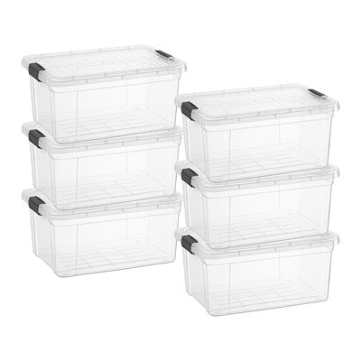Bacs de rangement transparents avec couvercles