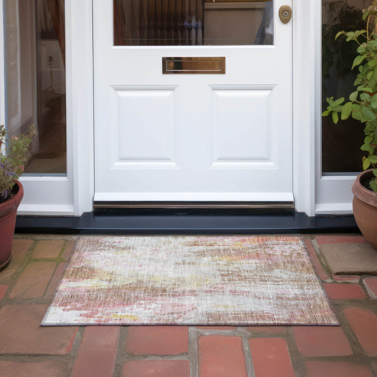 Machine Washable Indoor/Outdoor Claudian ACN1640 Tan Rug