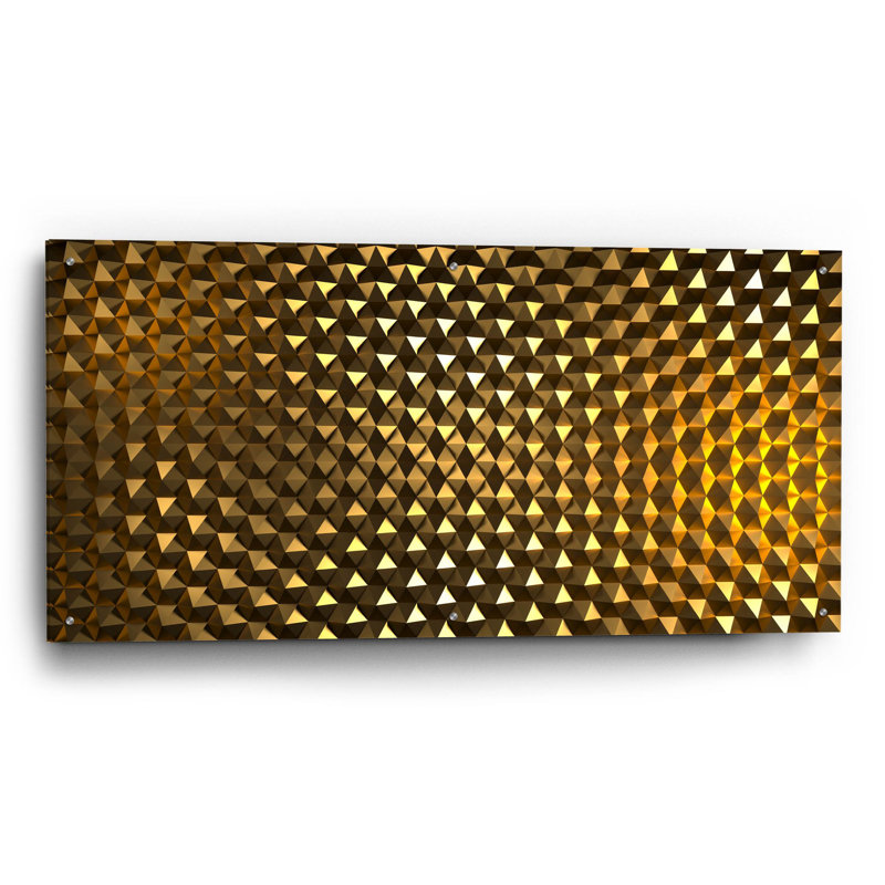 Gold Hexigans par Epic Portfolio, H 24 po x l 48 po x P 0,2 po