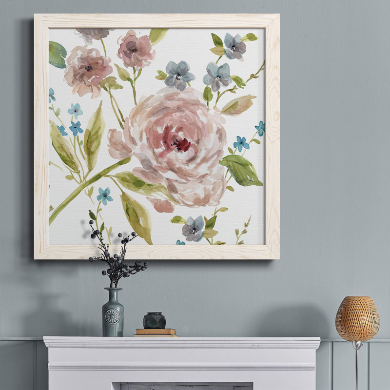 Wash up Bath - Peinture sur toile encadrée, Cadre blanc, H 17 po x l 17 po x P 1,5 po