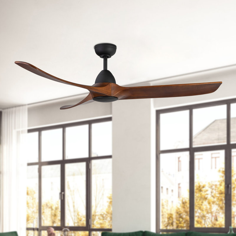 Baylor Smart Downrod Ceiling Fan, Dark Walnut