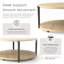 Table basse ronde en bois avec roulettes Stellan