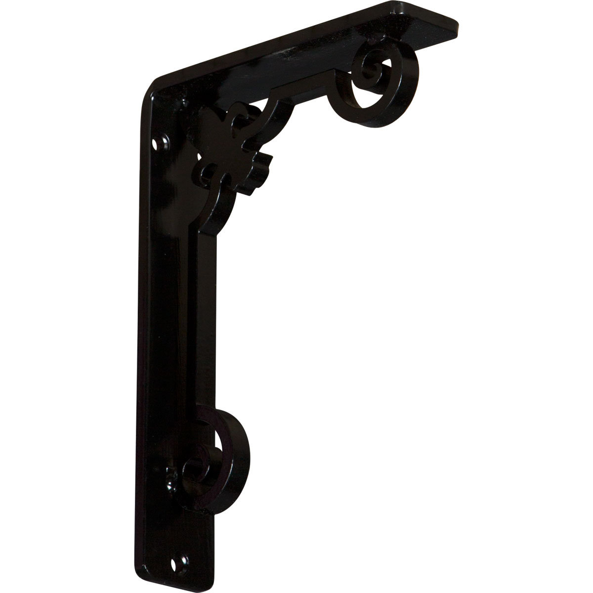 PCI Enterprises Fleur De Lis Wrought Iron Bracket, (Single center brace