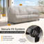 Housse de canapé de patio résistante aux intempéries avec protection en PVC respirante et durable, ourlet élastique réglable, sangles à fermeture par clic et trous-25131740-25131744