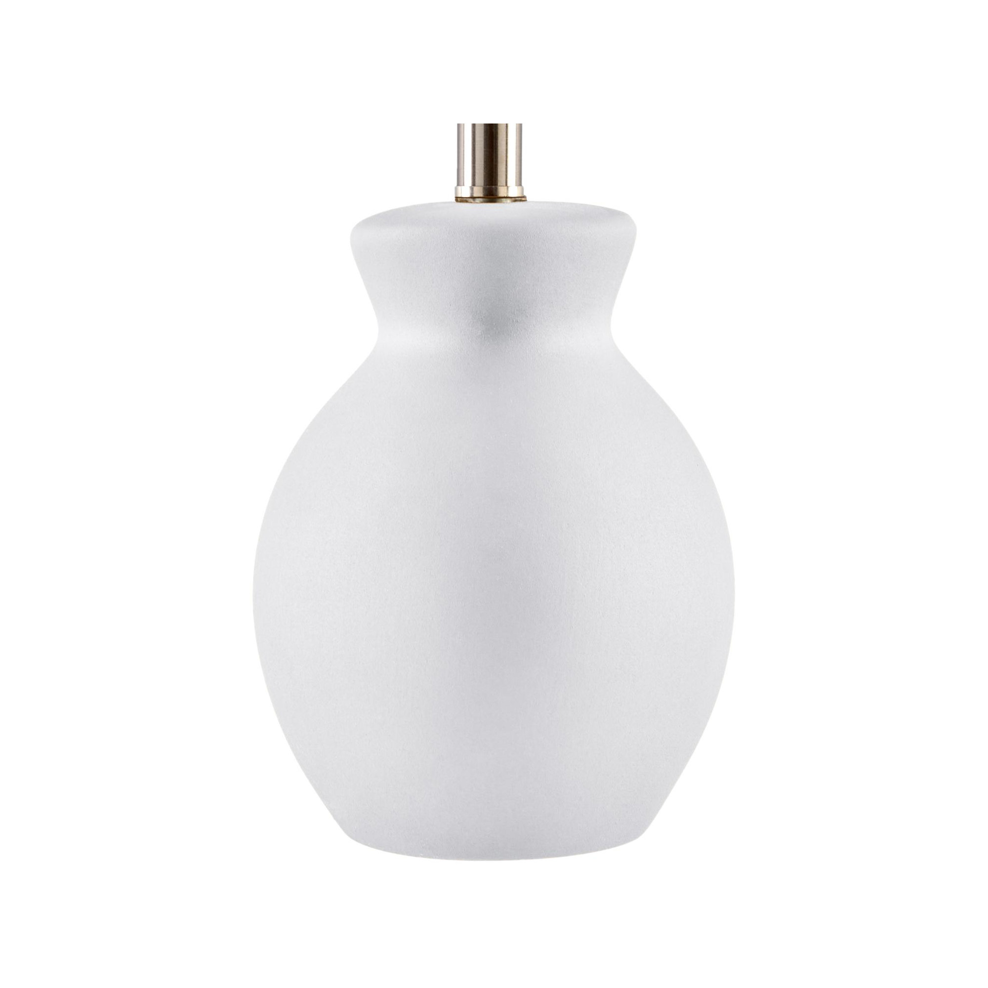 Momsen Scallop Shade Matte Lamp, 15"H x 8"W x 8"D, Natural, White