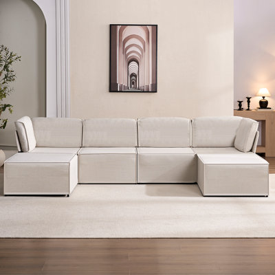 Canapé modulaire modulaire avec repose-pieds