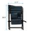 Chaise d'extérieur avec poches de rangement - 2 chaises pliantes légères, bleu / gris pour le rangement surdimensionné du camping de plage,