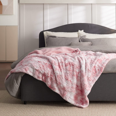 Bedsure Fuzzy Reversible Blanket, Plush And Furry Faux Fur