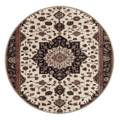 Machine Washable Persian Brown Area Rug