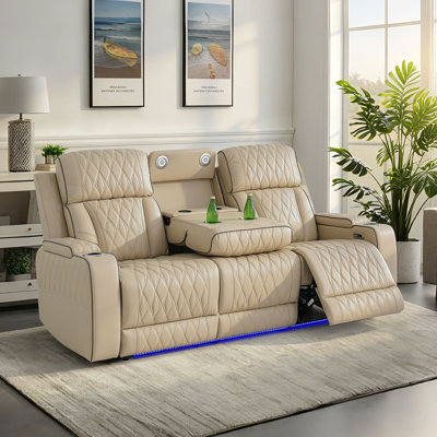 Humler Breathing Leather 3-Piece Reclining Living Room Set