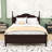 Wood Platform Bed with Wooden Slat and Headboard-978830473-978830474