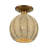 Aliane 1 Light Antique Gold Leaf Small Semi-flush-1228101012