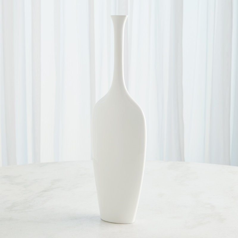 Silhouette Vase-Réactive -Slim, Blanc, Hauteur totale - 21,50 po