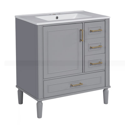 Meuble-lavabo 30 po avec lavabo en céramique