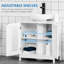 Carolette Freestanding Under Sink Cabinet, Bathroom Cabinet with Adjustable Shelf