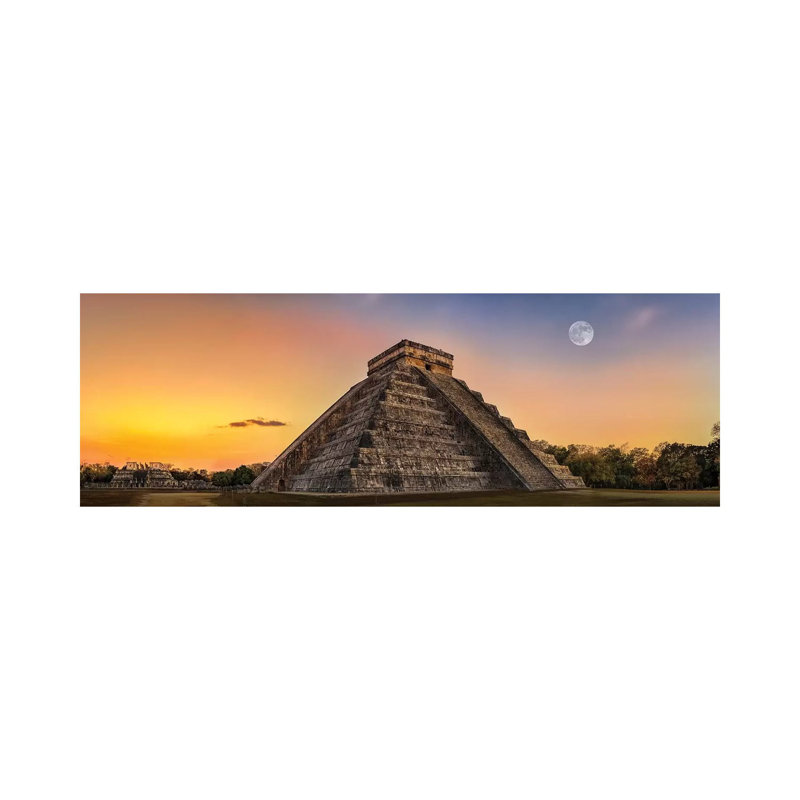 Mayan Twilight by Jonathan Ross Photography - Wrapped Canvas Panoramic Print, 30.48 cm H x 91.44 cm W x 1.91 cm D