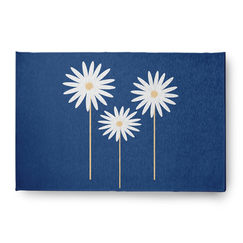 Altom Chenille Floral Indoor Rug, Rectangle 4' x 6'