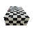 Genuine Marble Coffee Table - Nero Black / Carrara Checkered Marble