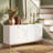 Narrow Shoe Storage Entryway Bench, 2 Smooth Flip Drawers & Adjustable Interior Shelves, Padded Anti-Slip Seat & Anti-Tip Design Suitable For Entryway