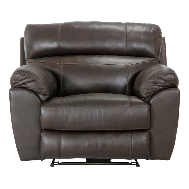 Fauteuil inclinable standard en cuir Alonii, Manuel, Similicuir chocolat