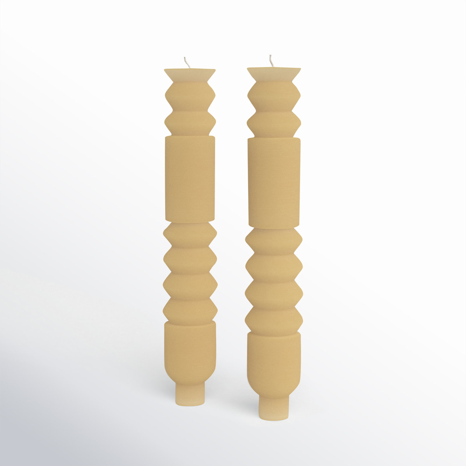 Unscented Taper Candle Set, Cream