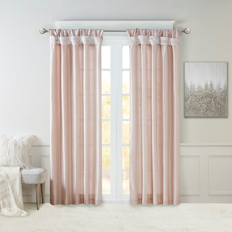 Panneau de rideau de fenêtre Twist, Rosé