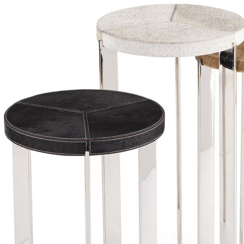 Andres Nesting End Table, Nickel
