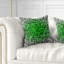 Random Elevated Green Hexagons - Coussin imprimé abstrait-29604420-29604423