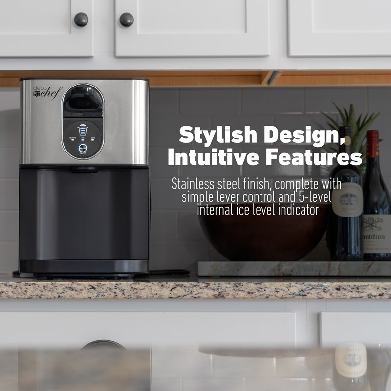 Deco Chef Stainless Steel Countertop Nugget Ice Maker, 46LB Capacity