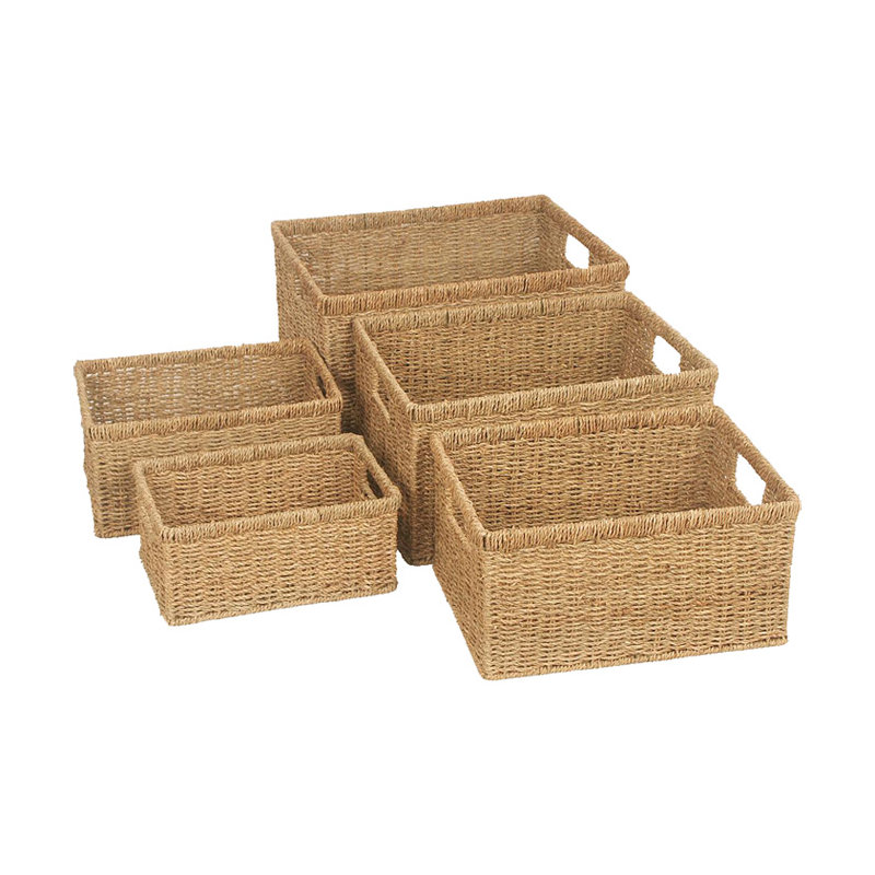 Seagrass 5 Piece Storage Basket Set