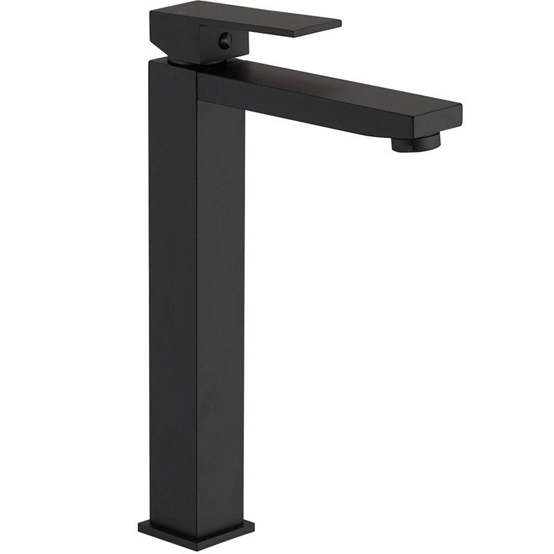 Single Hole Single Handle Bathroom Vessel Sink Faucet, Matte Black