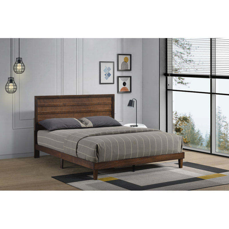 Grimaldo Slat Bed, Queen, Brown