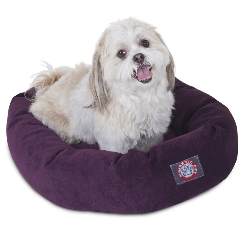 Lit ovale pour animal de compagnie, Petit (l 18 po x P 24 po x H 7 po), Aubergine